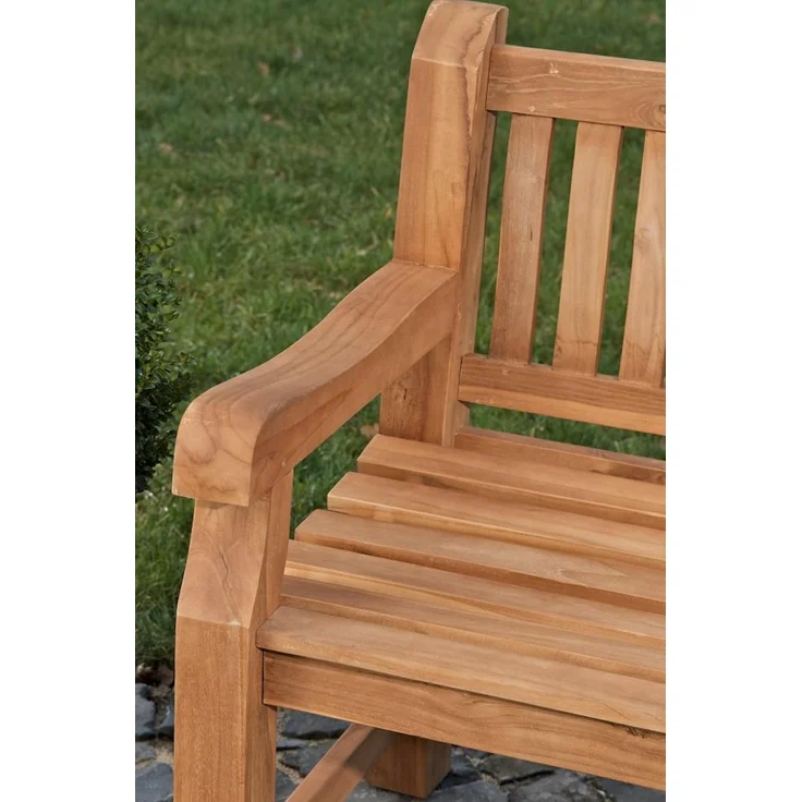 TPFGarden Gartenbank Jacky, Teakholz Sitzbank Garten Bank massiv Sprossen-Design Breite 150cm – Bild 4
