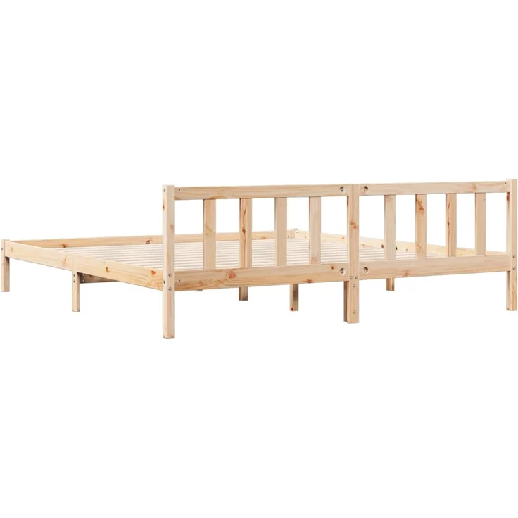 vidaXL Extra langes Massivholzbett ohne Matratze 200x220 Kiefernholz 852454 – Bild 6