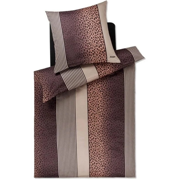 JOOP! Bettwäsche Leo 4112 09 Taupe Mako Satin 200 x 200 + 2x 80 x 80 cm – Bild 4
