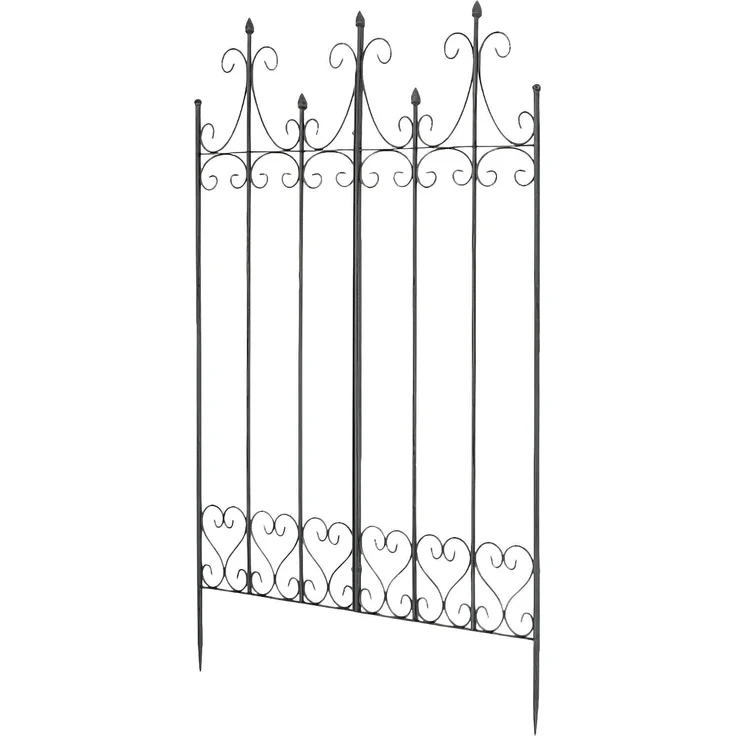CLP Rankgitter Metall 130 cm hoch Flieder, stabile Rankhilfe für Kletterpflanzen - Farbe:anthrazit – Bild 1