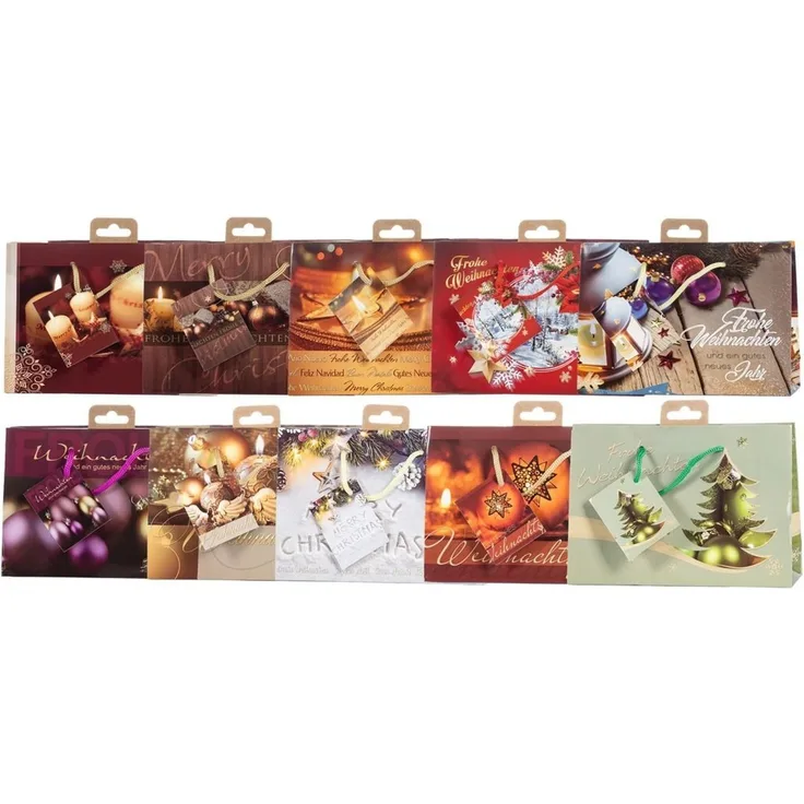 laro Geschenkbox Laro Geschenktaschen Geschenktüten Weihnachten 10/20/40/100stk Mini (10 St)