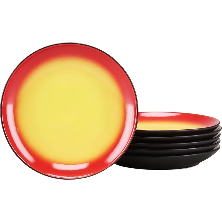 Hot Red, Dessertteller 6-tlg (mo)