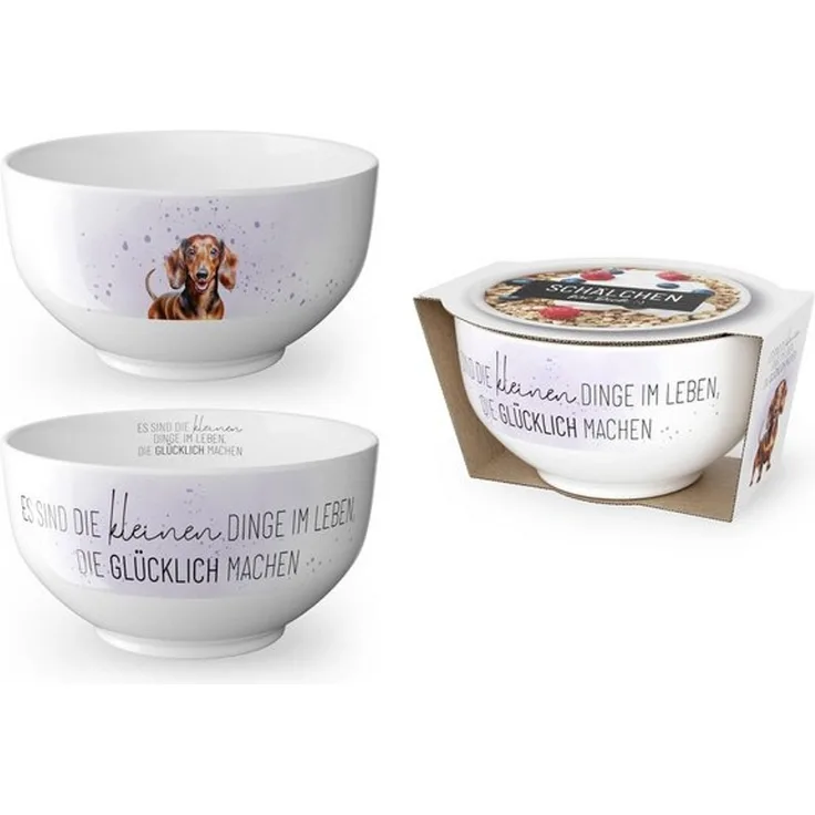 Müsli-Salat-Dessert-Schale Schüssel Bowl la vida Geschenk Dackel 9558051