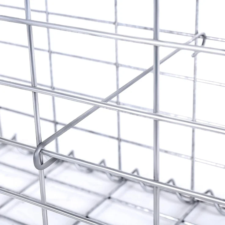 SONGMICS Gabionenkörbe, verzinkt, Metall silber, 100 x 80 x 30 cm, 10 Stück – Bild 4