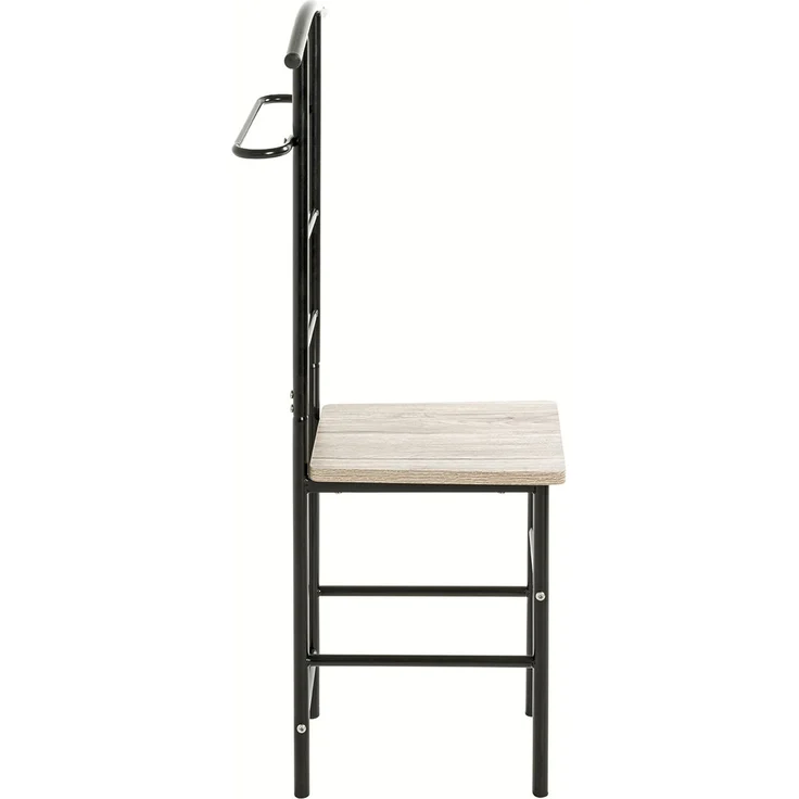 Herrendiener >81550< in eiche San Remo, schwarz, MDF, Metall - 46x109x46 (BxHxT) – Bild 4