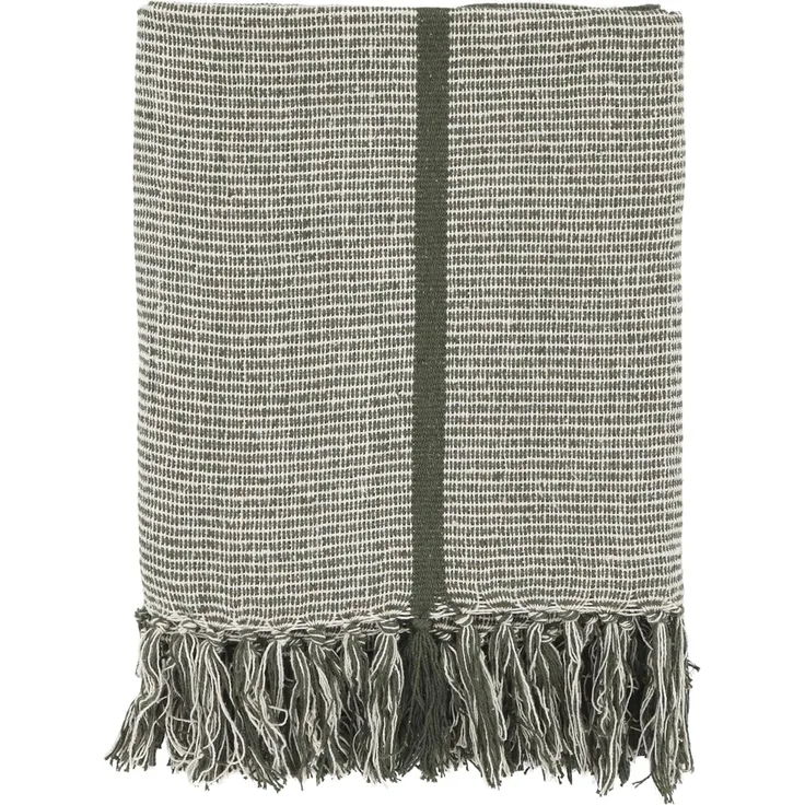 Chic Antique - Decke Plaid Kuscheldecke Wohndecke 150x130cm Muster Grün 16100121