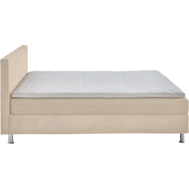ATLANTIC home collection Boxbett inklusive Rost und Federkernmatratze, Polyester, Creme, 160x200 cm – Bild 3