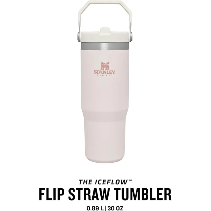 Stanley Isolierbecher The Iceflow Flip Straw Tumbler 0,89l Rose Quartz – Bild 3