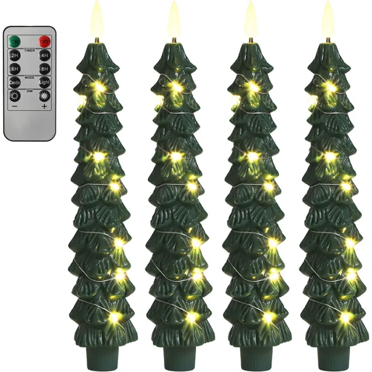 ABC Mini-Weihnachtsbaum mit LED-Beleuchtung und Fernbedienung, 27x16x6 cm