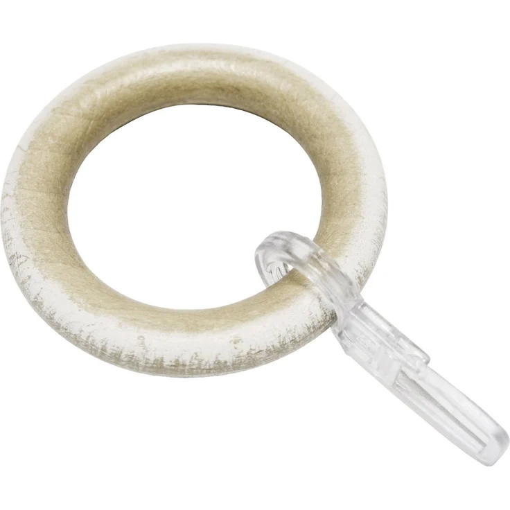 Gardinia Holz-Gardinenringe Shorty für Ø 25 mm Castell-Eiche 10-er Pack – Bild 2