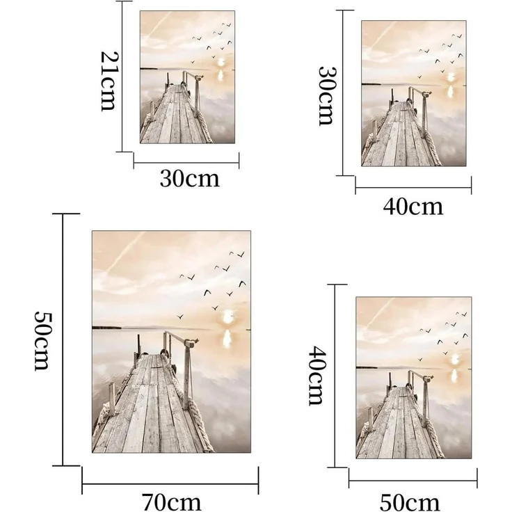 Poster Set 3teilig Küstenstrand Seevogel Pampasgras B 21x30cm – Bild 6
