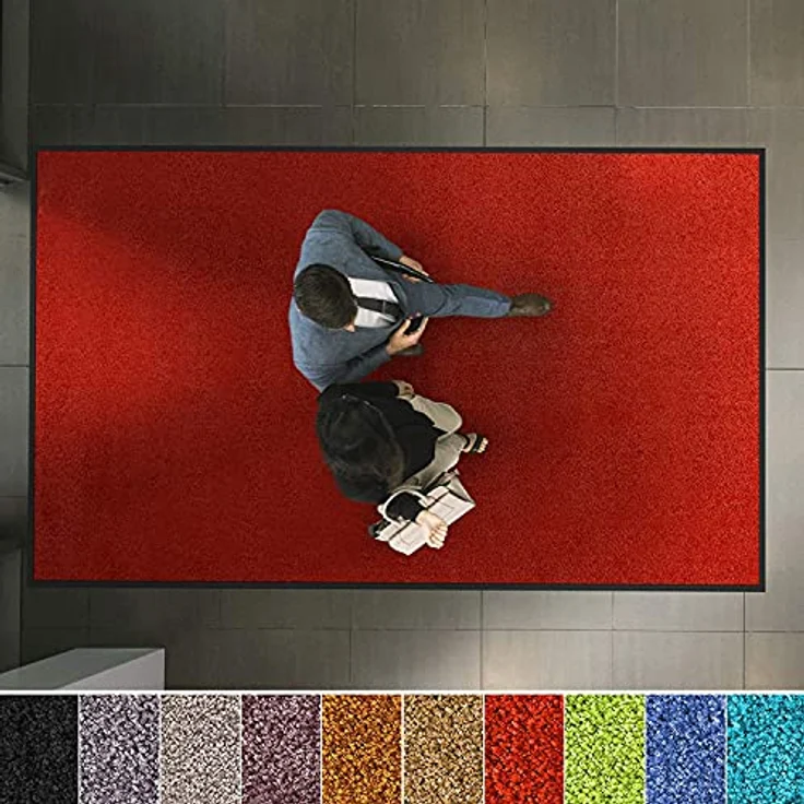etm® Schmutzfangmatte - Fußmatte in vielen Größen - Türmatte Fußabstreifer für Haustür innen und außen (Rot, 90x600 cm) – Bild 7