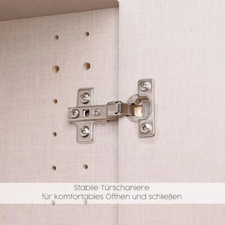 Rauch Möbel Skyla, Kleiderschrank für Schlafzimmer, Kinderzimmer, Jugendzimmer, Garderobe, Flur, 6-türig mit Grauspiegel, Griffstangen Grau metallic, Farbe Eiche Artisan, Holz, Maße 271 x 210 x 54 cm – Bild 13