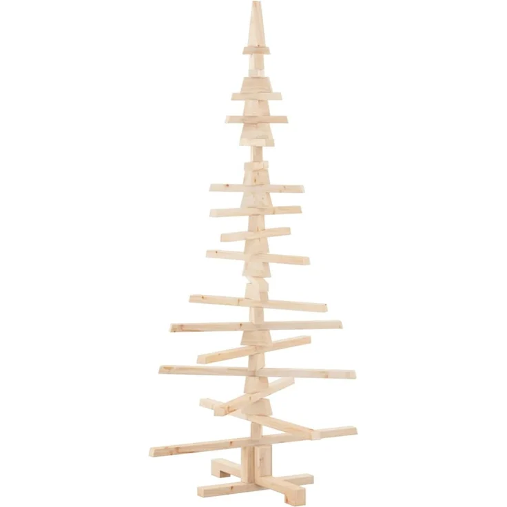 vidaXL Holz-Weihnachtsbaum zur Dekoration 150 cm Massivholz Kiefer 4103971 – Bild 8