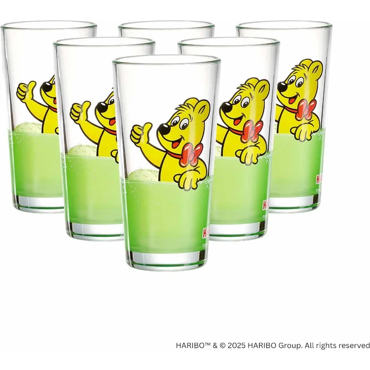 Ritzenhoff & Breker Haribo Thumbs Up Trinkglas 380 ml 6er Set Grün – Bild 1