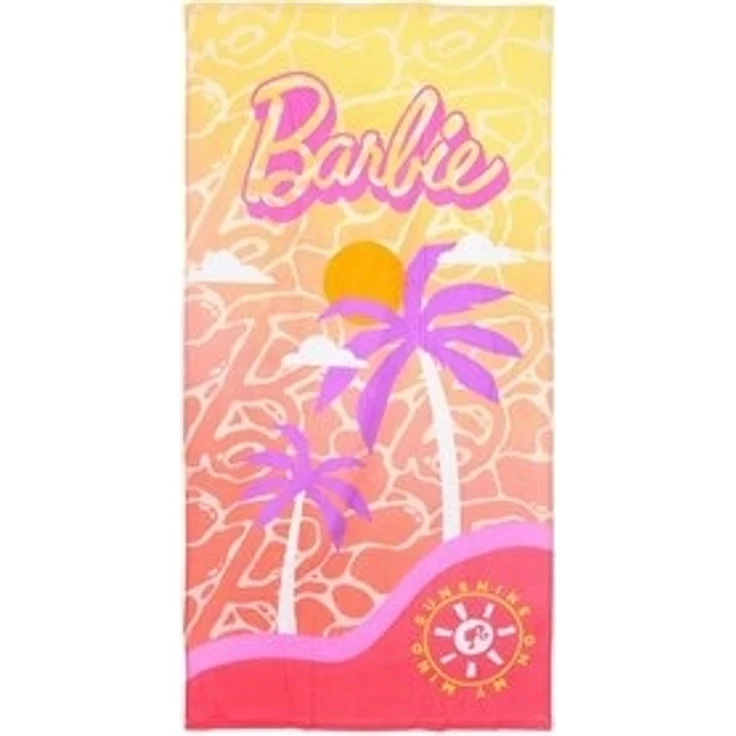 Barbie Badetuch Palmen Strandtuch Mädchen Handtuch Pink – Bild 5
