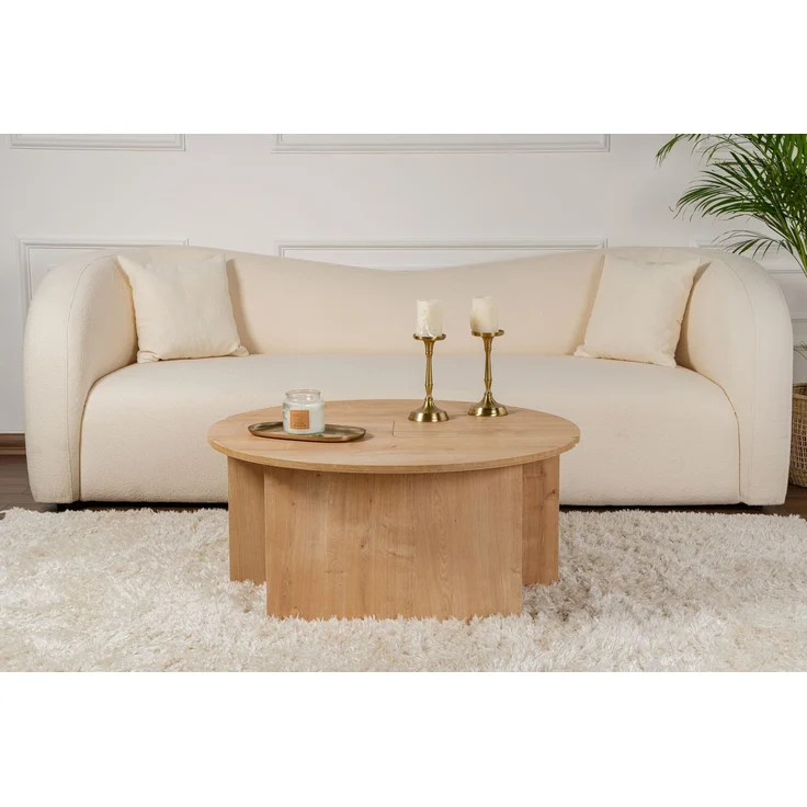 Couchtisch, 'Moira', 41 x 90 x 90, Eiche – Bild 4
