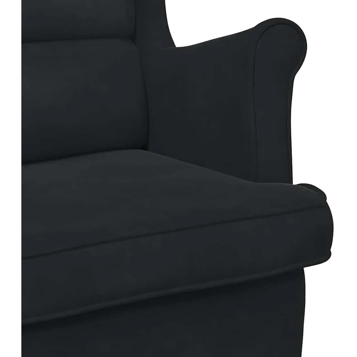 vidaXL Schaukelstuhl mit Kissen Schwarz 92 x 71 x 100 cm Sperrholz 42012852 – Bild 6