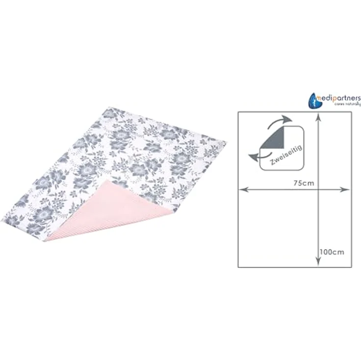 Medi Partners Babydecke Baby Decke Neugeborenen - Kuscheldecke Geschenk Babydecken 75x100 cm für Kleinkinder Mädchen Krabbeldecke Kinderbett Kinderwagen 100% Baumwolle (Berry mit rosa Waffel) – Bild 5