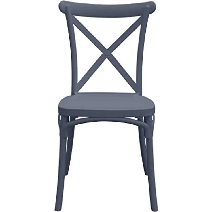 GARDENIA Country Stuhl aus Kunstharz, Vintage, Schwarz, 2 Stühle – Bild 5