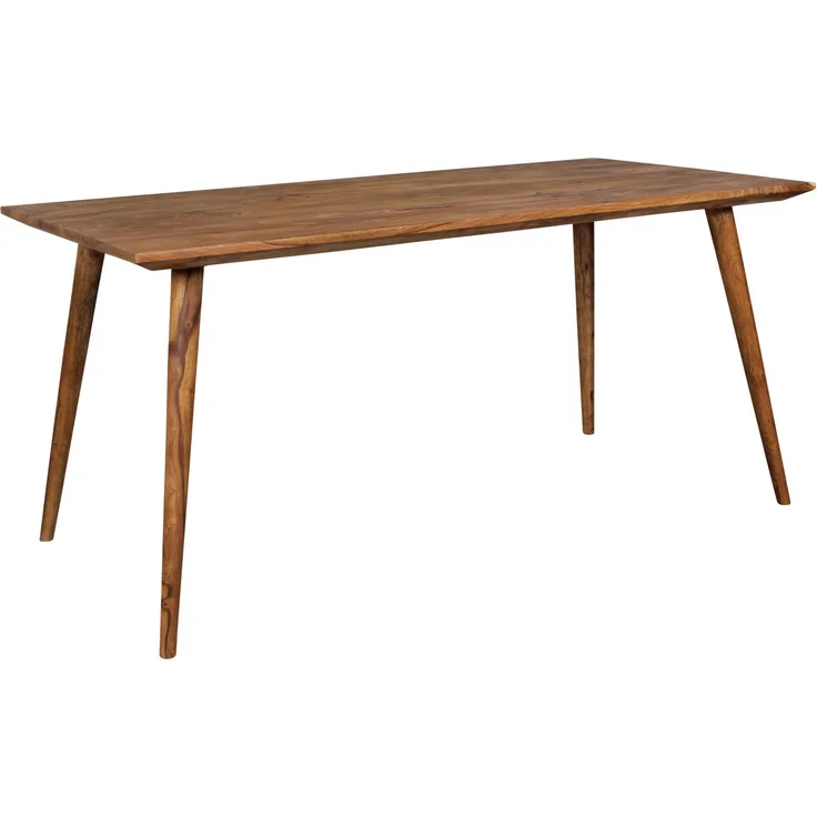 Wohnling Esszimmertisch Sheesham rustikal Massiv-Holz 160x80