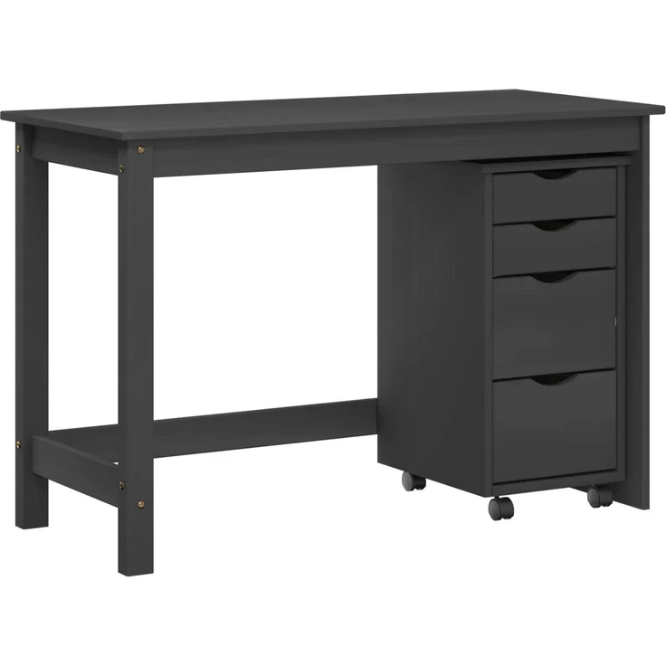 vidaXL Desk und Rolling Cabinet Set MOSS 2 pcs Grau 3438792 – Bild 2