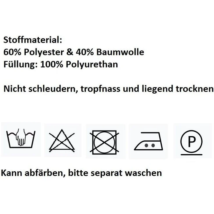 MAGMA Stuhlkissen Sitzkissen FINO Schleifenband Auflage - ca. 42cm x 46cm x 7cm - 4er Set braun – Bild 3