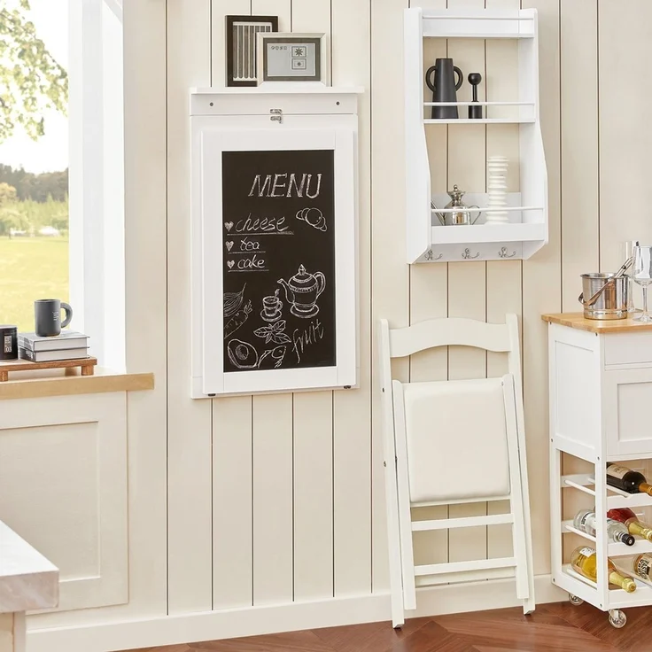 SoBuy FWT20-W Wandklapptisch, MDF, Lackiert, Weiß, 75 x 76 x 50 cm – Bild 5