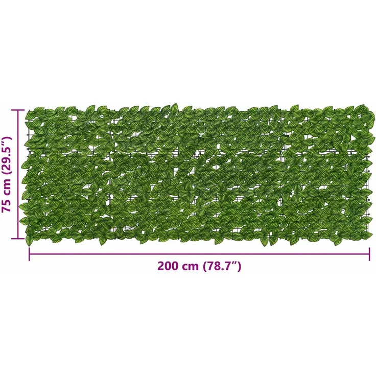 vidaXL Balkonsichtschutz mit Blättern Rechteckig 200 x 75 cm 42040637 – Bild 5