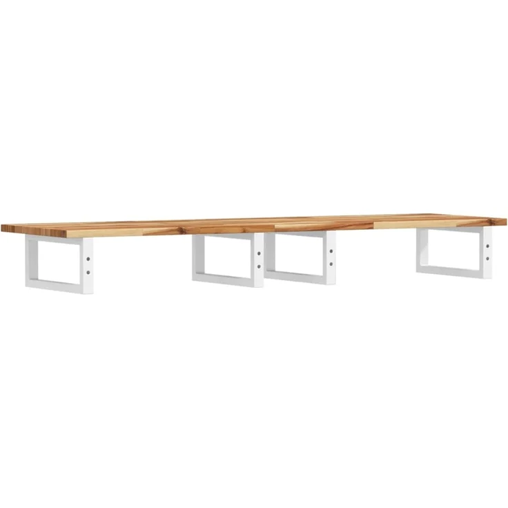 vidaXL Waschbeckenregal Wandmontage Stahl und Akazienholz 3302724 – Bild 6