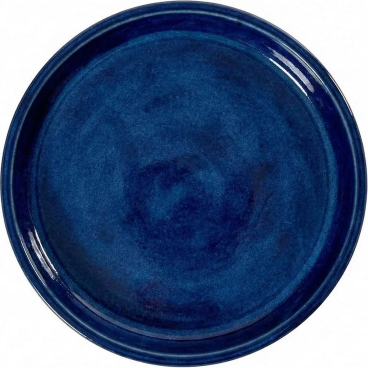 Teramico Blumentopfuntersetzer Keramik Untersetzer Royal Blau – Ø 49 cm (XXL) – Wasserdicht & Handgef, Zubehör für Alle Holzkisten 50x40x30cm, 100% Frostfest – Bild 3