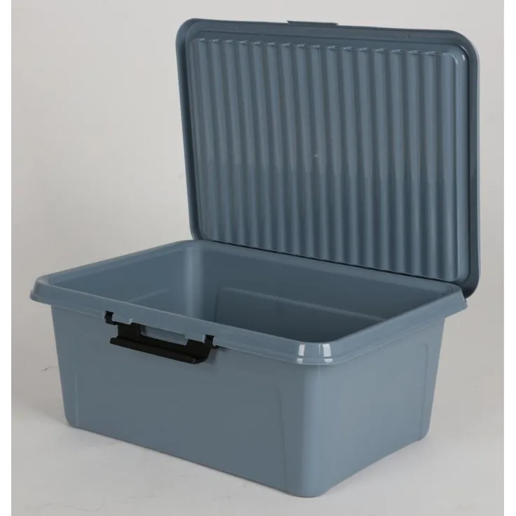 25x Scharnierbox 11L ca. 40×30×17 cm vollfarbig mit Deckel – stabile Aufbewahrungsbox für Haushalt Büro Lager Werkstatt Spielzeug Kleidung und Ordnungssysteme
