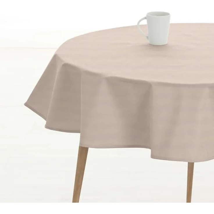 BELUM Tischdecke rund, Durchmesser 140, schmutzabweisend, 100% harzbeschichtete Baumwolle, Tischdecke ohne Wachstuch, Tischdecke aus Baumwolle, wasserdicht, schmutzabweisend, flüssigkeitsabweisend – Bild 3