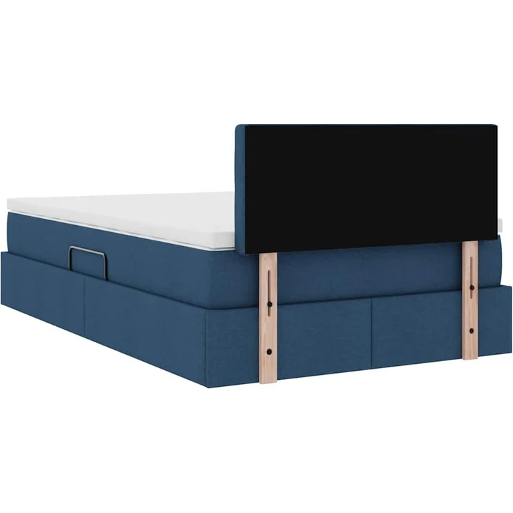 vidaXL LED-Speicherbett mit Matratze Blau 120 x 190 cm Stoff 3371261 – Bild 12