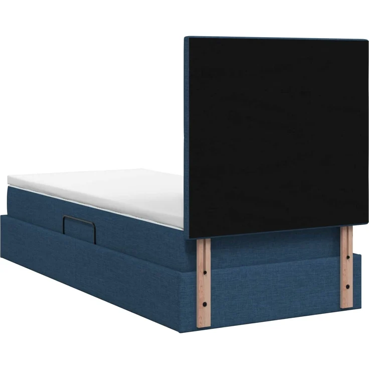 vidaXL Aufbewahrungsbett mit Matratze Blau 90 x 200 cm Stoff 3459545 – Bild 9