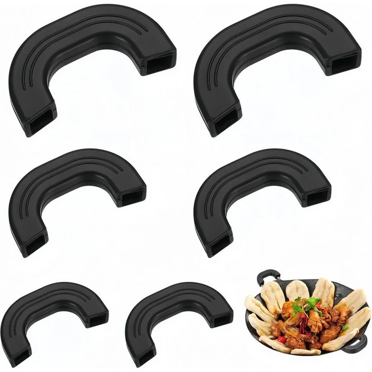 FOUORTUNATE-BEE Topflappen Topfgriff-Schutz aus Silikon, hitzebeständig, 6-teiliges Set, Praktischer Küchenhandschutz für Töpfe und Pfannen – Bild 5