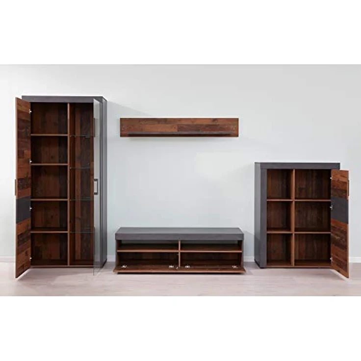 trendteam smart living IndyWohnen:Ko. GraphitGrauMatera-Old Wood NB,Fr. Old Wood NB,Abs. Graphit Grau Matera NB,Anbauwand – Bild 8
