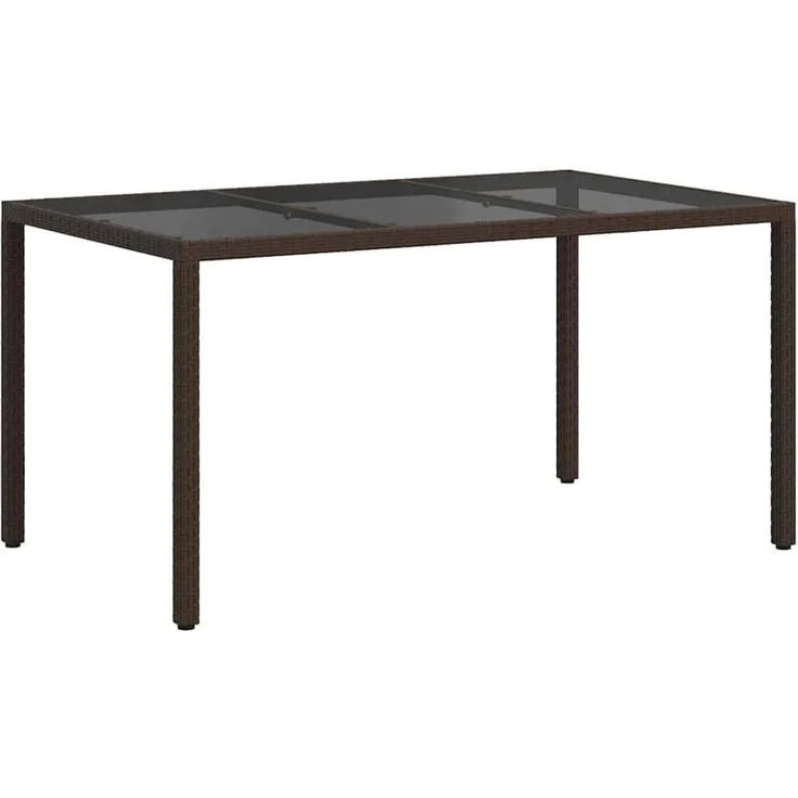 vidaXL Gartentisch Braun 150 x 90 x 75 cm Poly-Rattan 362539 – Bild 9