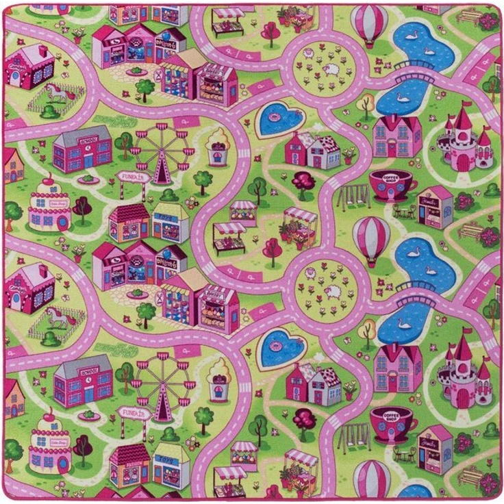 Andiamo Kinderteppich Straße, LAGERRÄUMUNG!, rechteckig, Höhe: 5 mm, Straßen-Spiel-Teppich, Sonderposten, für Mädchen & Jungen – Bild 4