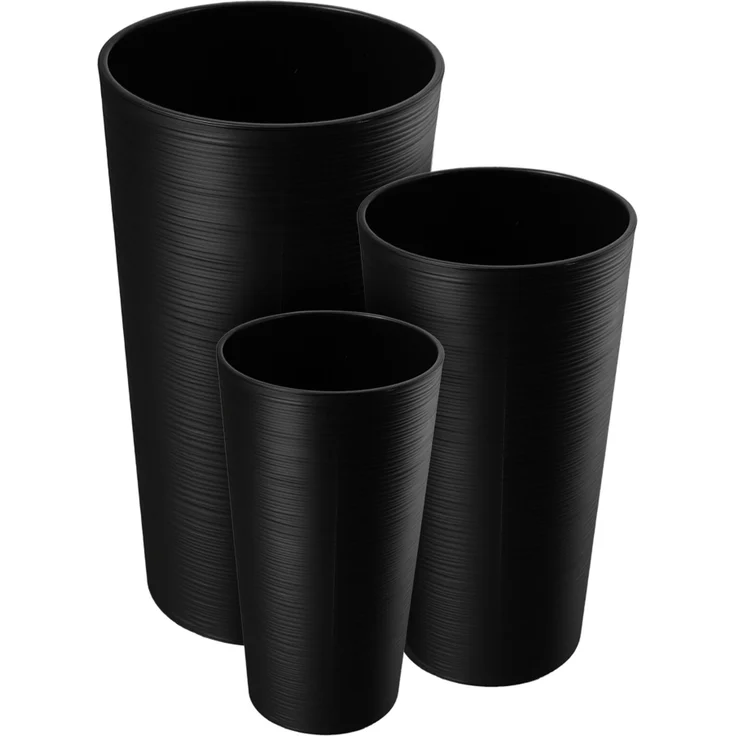 KADAX Blumentopf Blumentopf 47cm Abdeckung mit Einsatz Blumenständer Kunststoff Schwarz – Bild 5