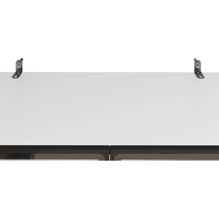 Vitrine 60 x 40 x 180 cm aus Spanplatte in Weiß mit Glastüren und App-steuerbarer LED-Beleuchtung – Bild 8