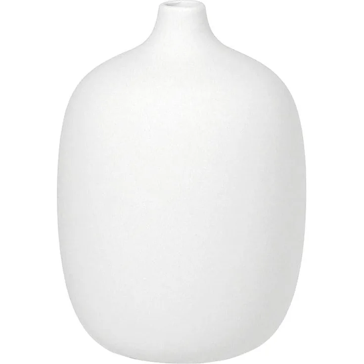 Blomus Vase Ceola, Dekovase, Blumenvase, Keramik, White, H 18,5 cm, D 13,5 cm, 66169