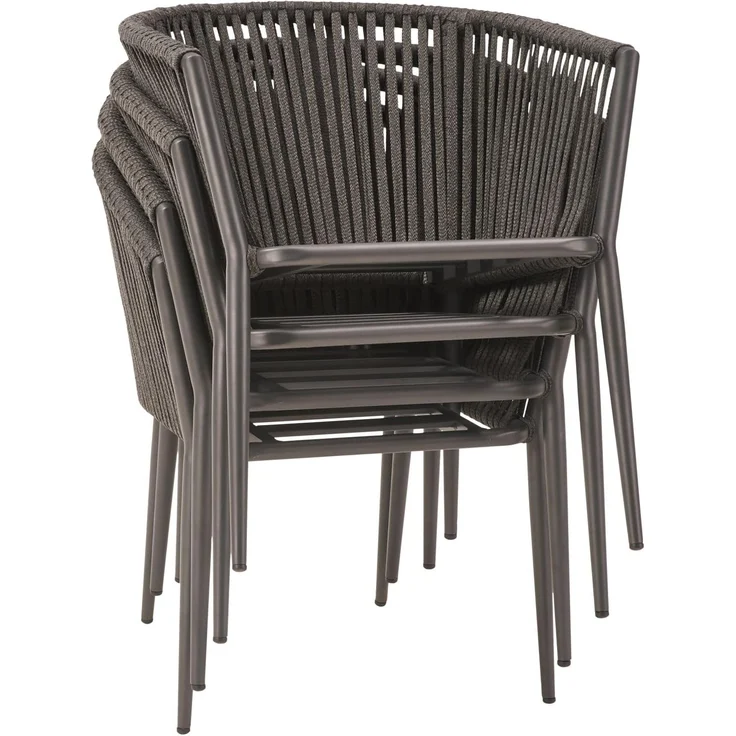 Liadomo Gartenstuhl Carano (inkl. Olefin-Kissen, wetterfest & pflegeleicht), Aluminium & Rope, Kissenbezüge Olefin – Bild 8