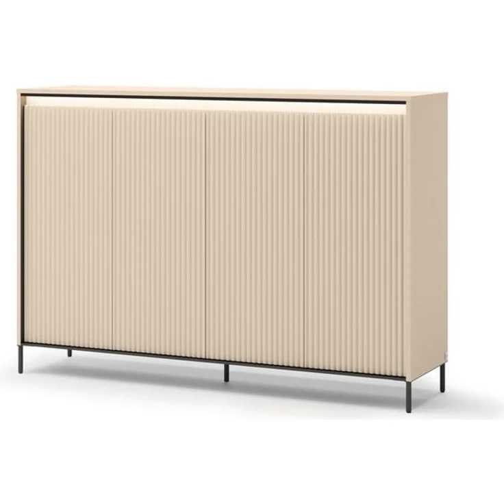Compleo Kommode + Spiegel, Garderobenmöbelset/ Schlafzimmer im Modern Design – Bild 4