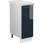 Apothekerschrank Fame-Line Dunkelblau Hochglanz 30 cm , AP Marmor Vicco