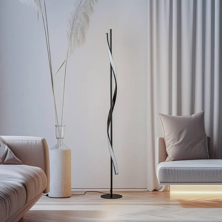 Lindby Stehlampe Munja, Enthalten, LED 24,5 W gesamt, warmweiß – Bild 3