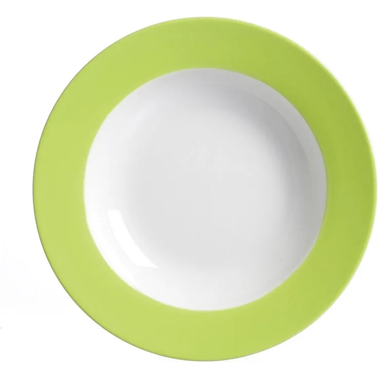 Flirt by R&B 515879 Doppio Suppenteller, tiefer Teller, Ø 22 cm, Porzellan, grün