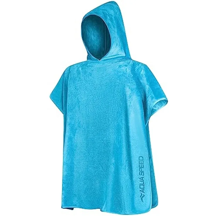 Aqua Speed Kapuzenhandtuch Kinder Überziehponcho – Mikrofaser Badeponcho für Urlaub, (Größe 80x140 cm – Grammatur 400 g/m), Geeignet für regelmäßige Nutzung in Schwimmbad und Kursen flexibel pur