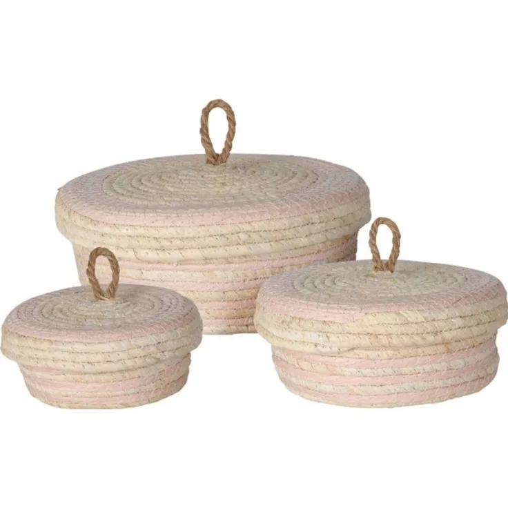 Home Styling Collection Aufbewahrungsbehälter mit Deckel 3 Stk