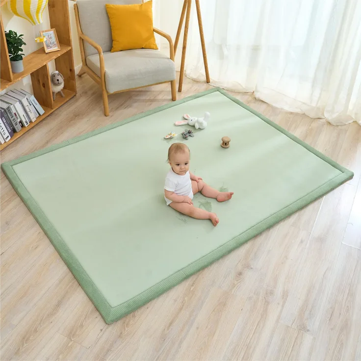 SUPERBE BEBE – Baby Spiel- und Krabbelmatte 150 × 200 × 2,5 cm – Dick und stoßdämpfend – Ungiftiger Memory-Schaum mit Oeko-Tex-Zertifizierung – Spielmatte für Baby- und Kinderzimmer – Elegantes Design